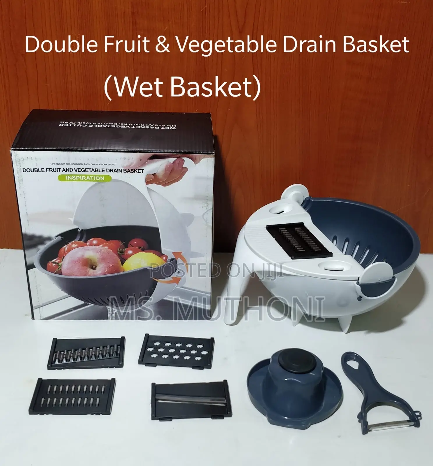 Double Fruit and Vegetable Drain Basket Wet Basket