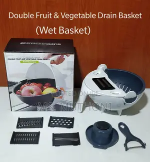 Double Fruit and Vegetable Drain Basket Wet Basket
