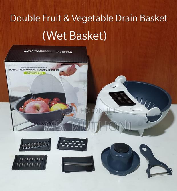Double Fruit and Vegetable Drain Basket Wet Basket - main view