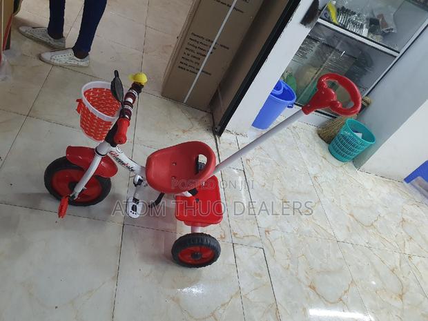 Red Tricycle With a Push and Foot Pads, 1yr to 3yrs