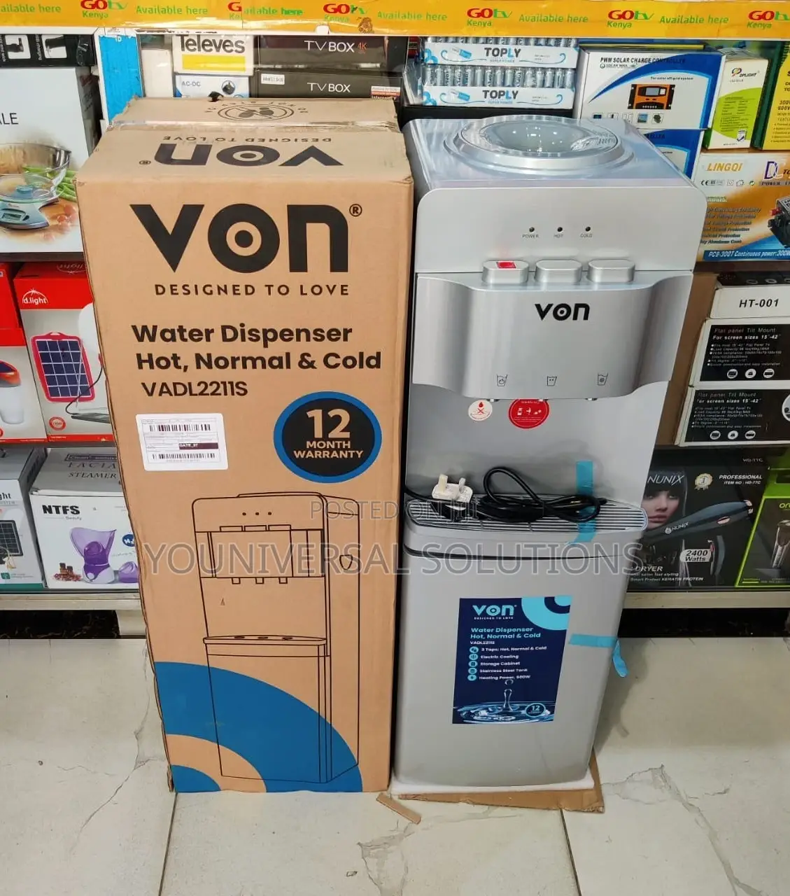 Von 3 Taps Hot, Normal and Cold (Silver)