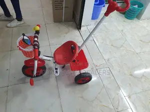 Red Tricycle With a Push and Foot Pads, 1yr to 3yrs 