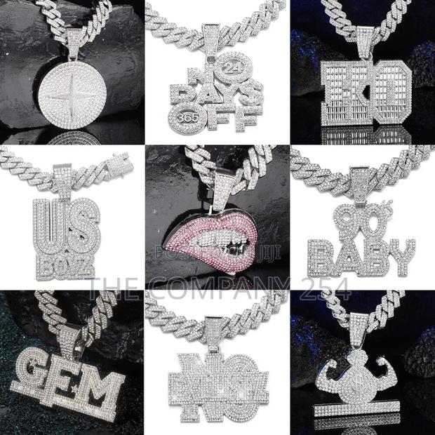 Hip Hop Pendant Letter Smiley Face Alloy Water Drill Cuban
