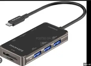 Promate 8-in-1 Transparent Ultra-Fast Multiport USB-C Hub Wi