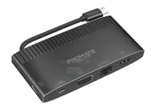 Promate 6 in 1 Super Speed USB-C Media Hub With 100W Power D