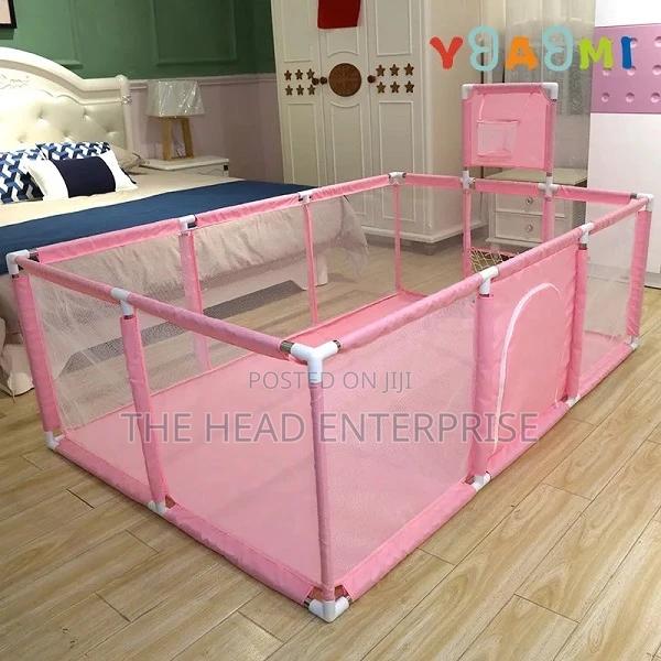 Pink Colored Playpen Fence for Toddler - main view