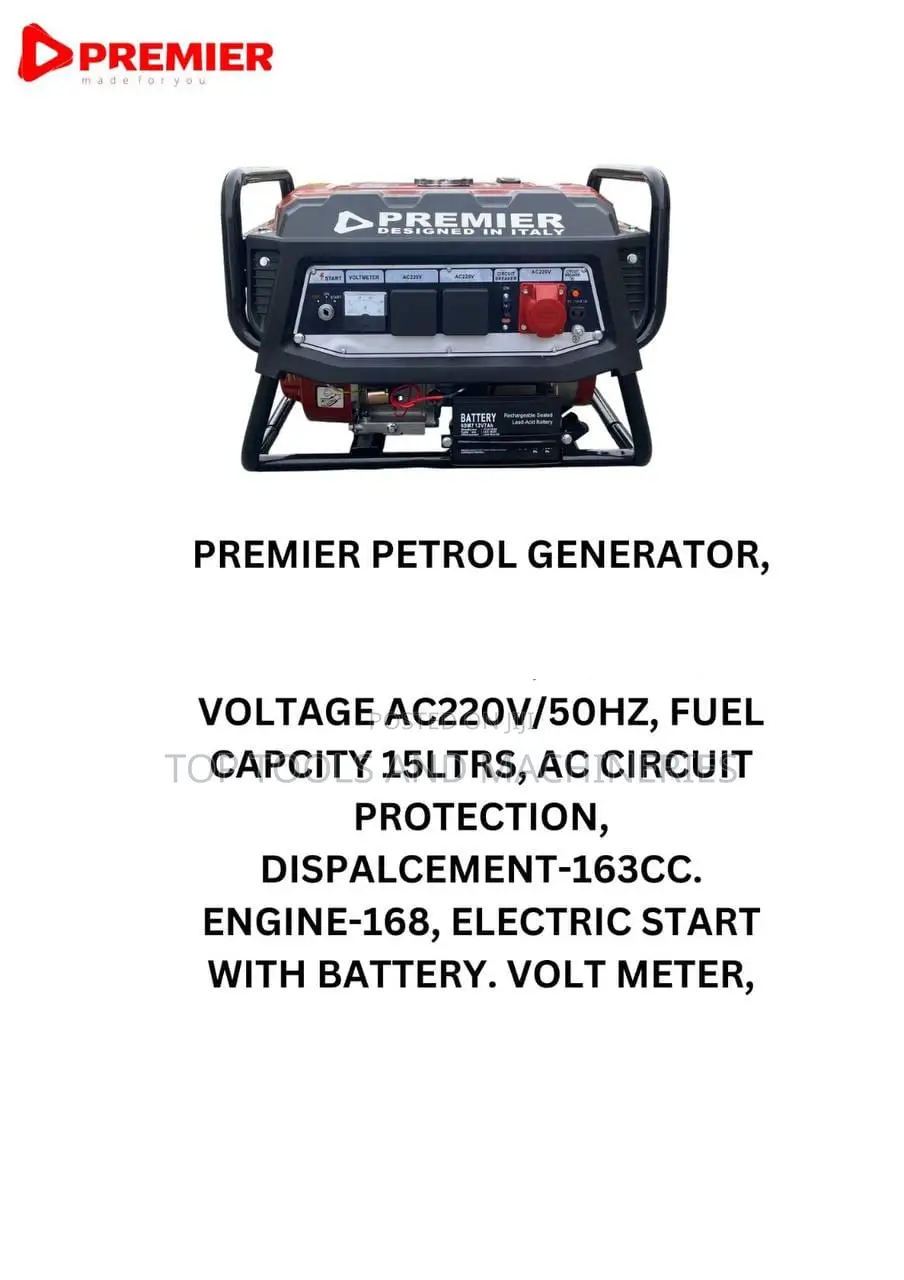 Premier Italy 6kva 15ltrs Petrol Generator