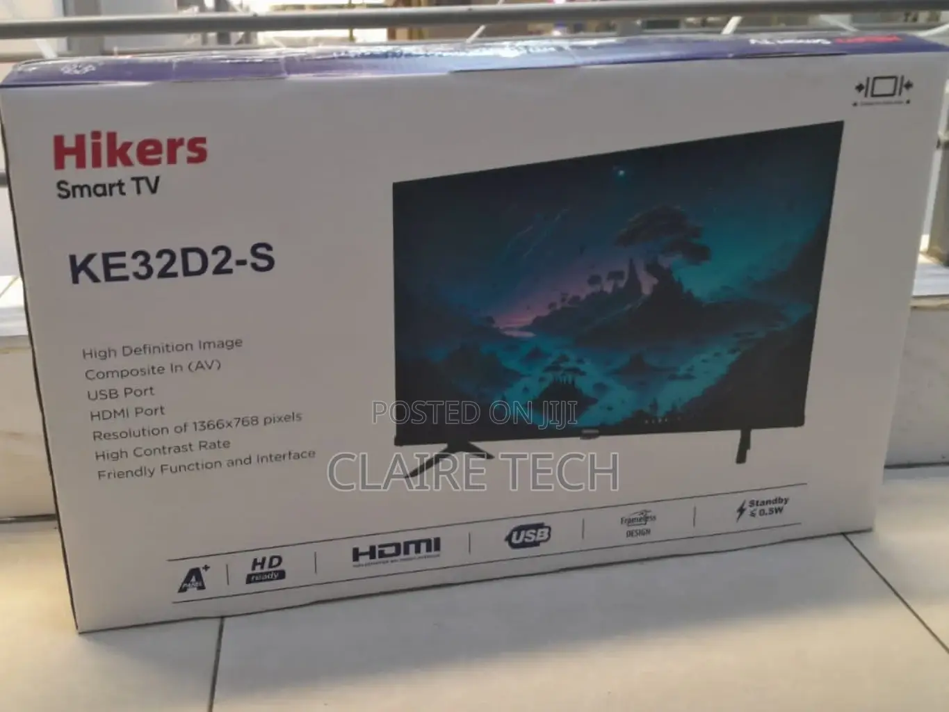 Hikers 32 Inches Smart Android Flameless Tv Television