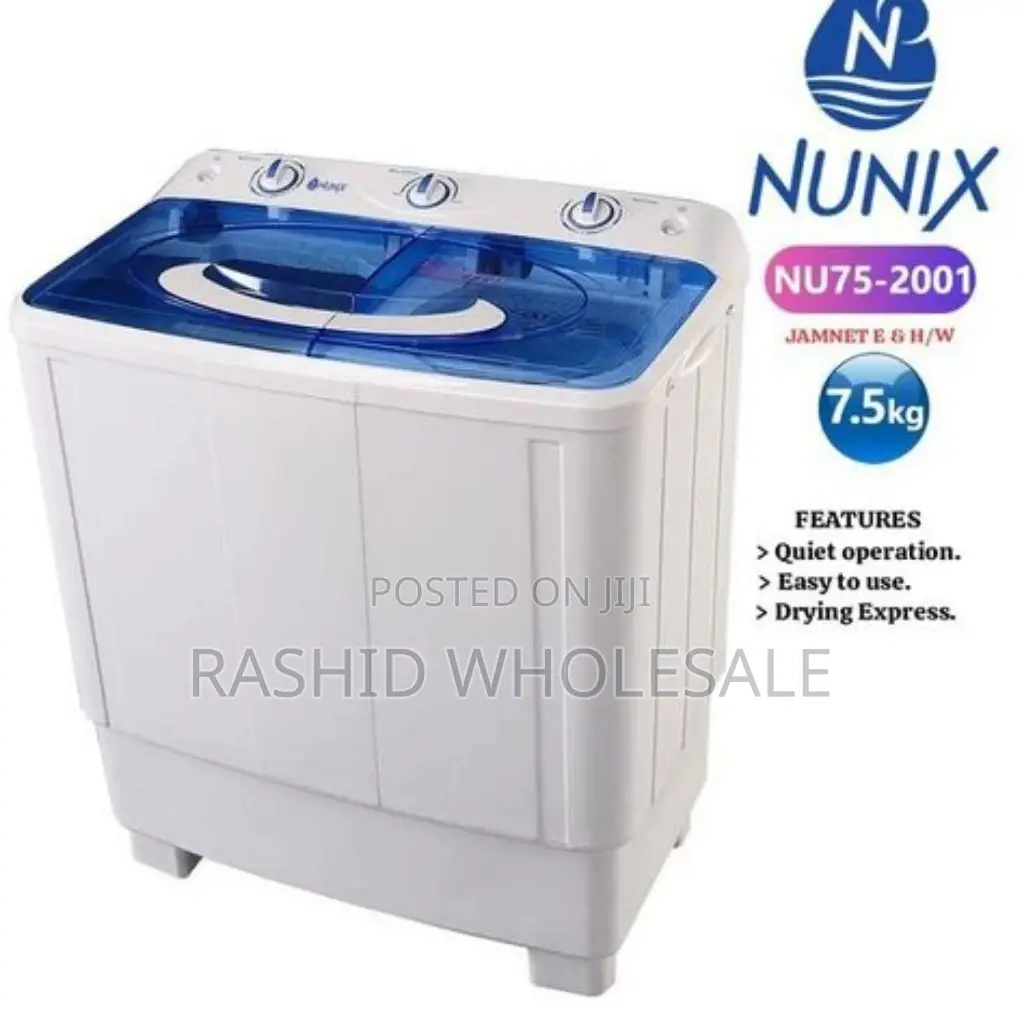 Nunix 7.5kgs Twin Tub Washing Machin
