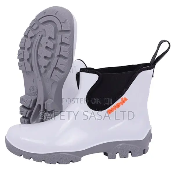 SHOVA White Grey Chelsea Boot (Gumboots)