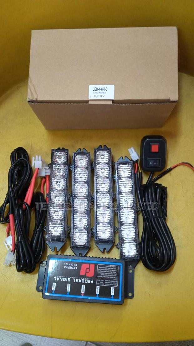 Federal Signal Lights 4pcs Red and Blue/Led Grill Lights