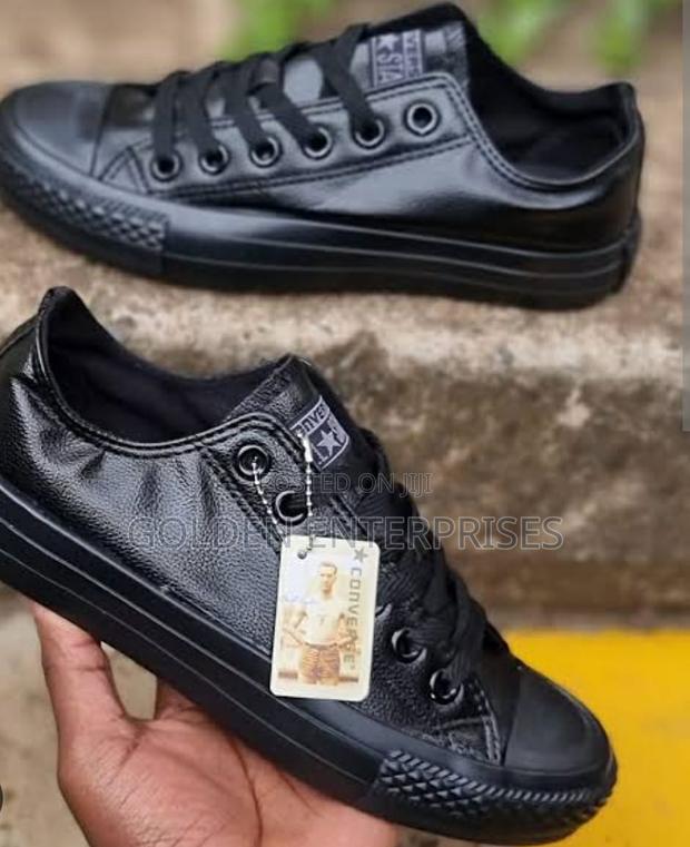Black Leather Converse 36-42 - main view