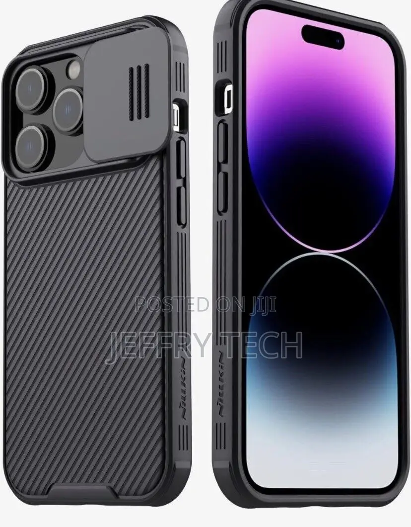 Nillkin for iPhone 14 Pro Case With Slide Camera Cover - Bla