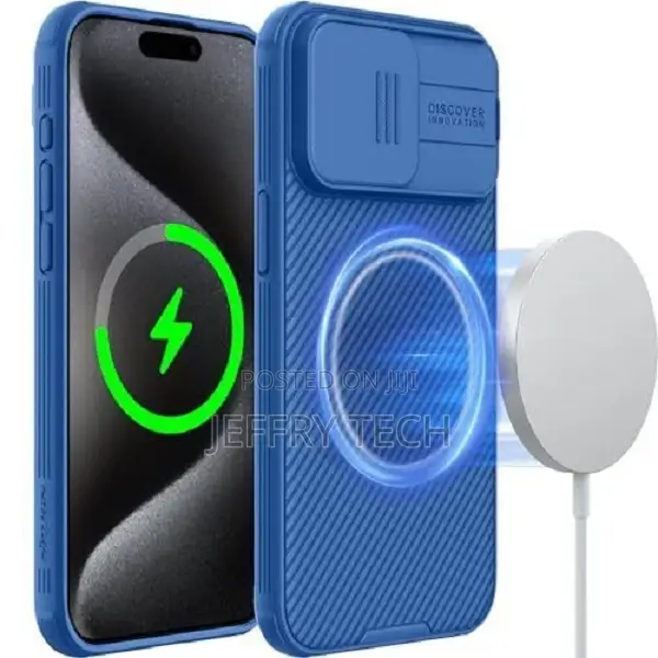 Nillkin for iPhone 15 Pro Max Case Magsafe Sliding Camera Co