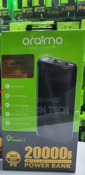 Oraimo OPB-P204D 20000mah Black Power Bank