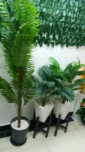 Palm Trees Artificial Variety With Vase.
