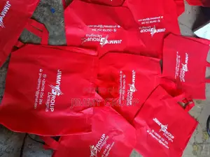 Non-Woven Bags Screen Printing. One Colour
