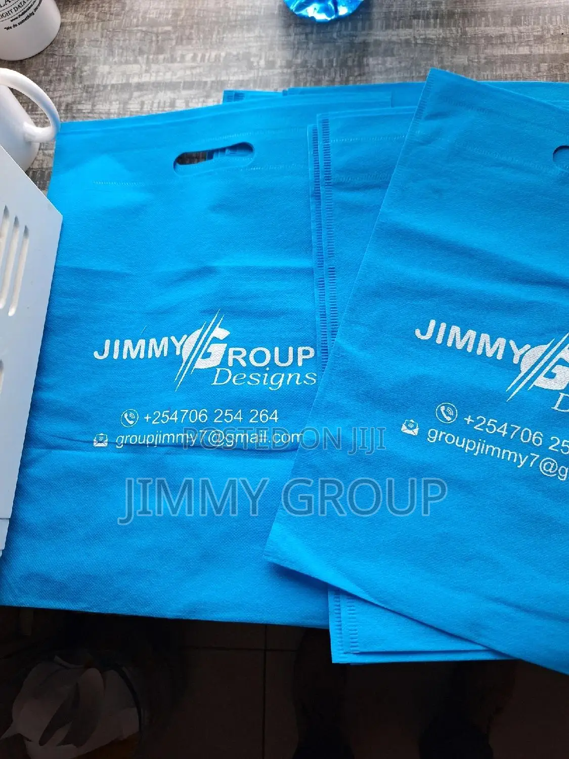Non-Woven Bags Screen Printing. One Colour