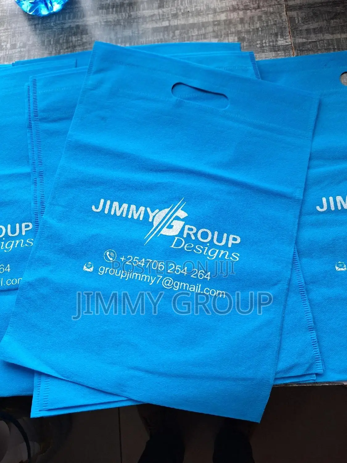 Non-Woven Bags Screen Printing. One Colour