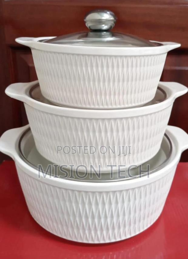 3pcs Set Ceramic Casserole Serving Dishes