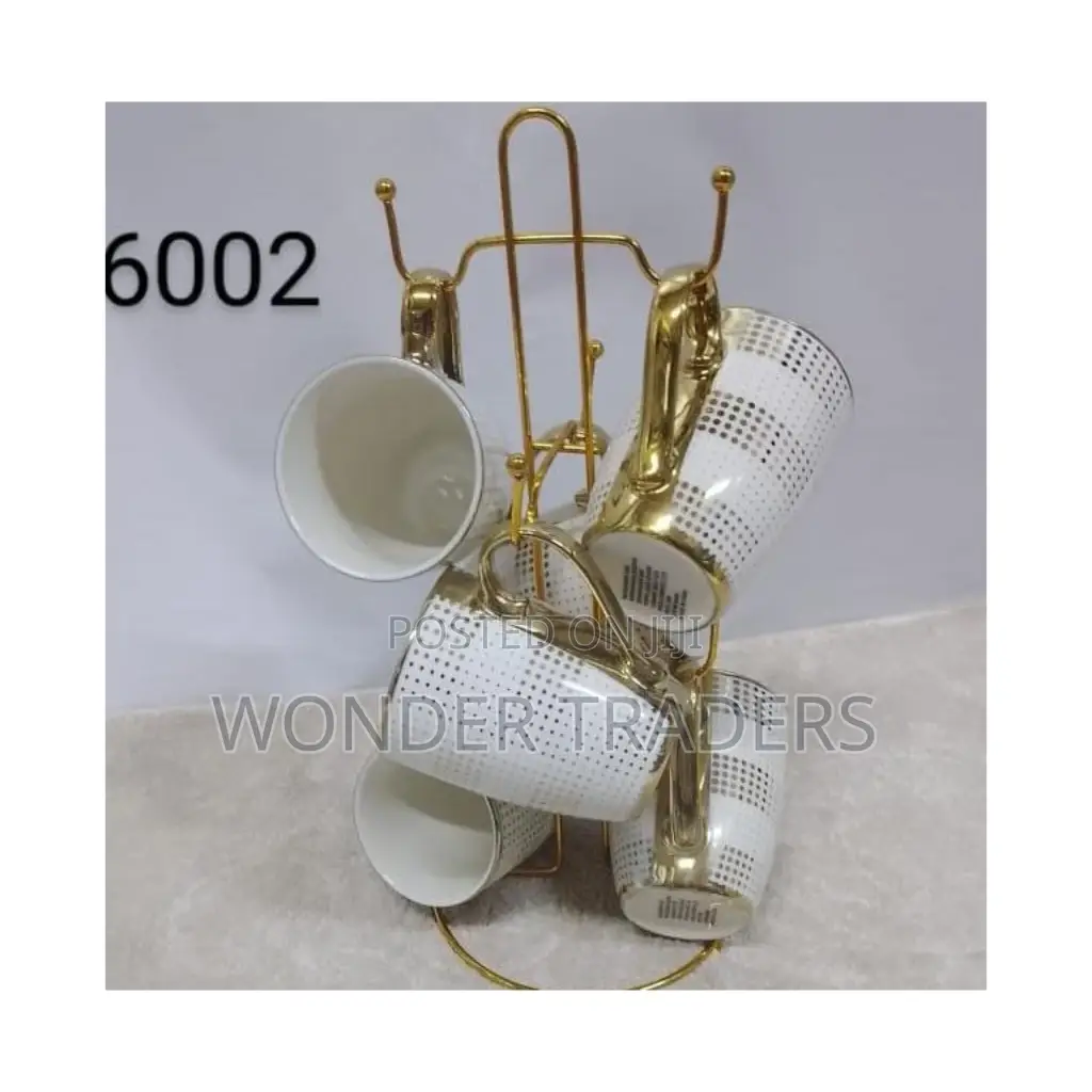 6 PCS Golden Mugs ,Mugs