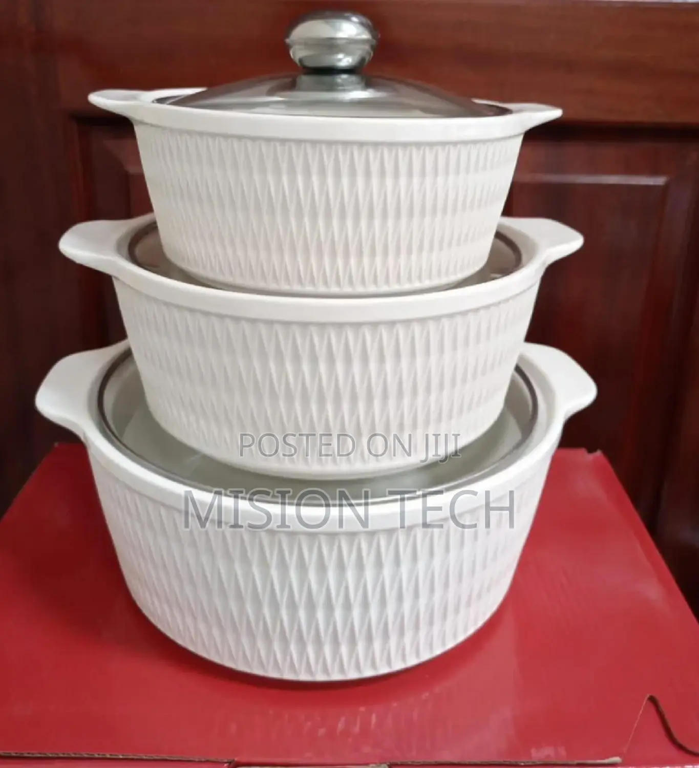 Brand New 3pcs Set Ceramic Casserole Serving Dishes
