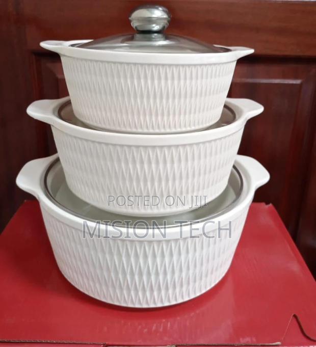 Brand New 3pcs Set Ceramic Casserole Serving Dishes