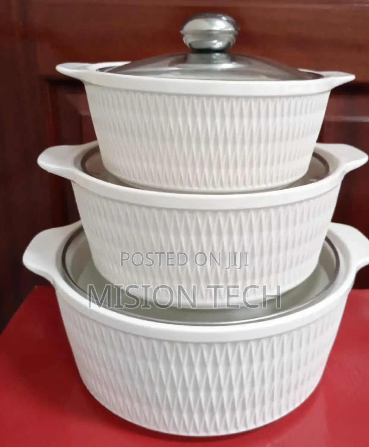 High Quality 3pcs Set Ceramic Casserole Serving Dishes