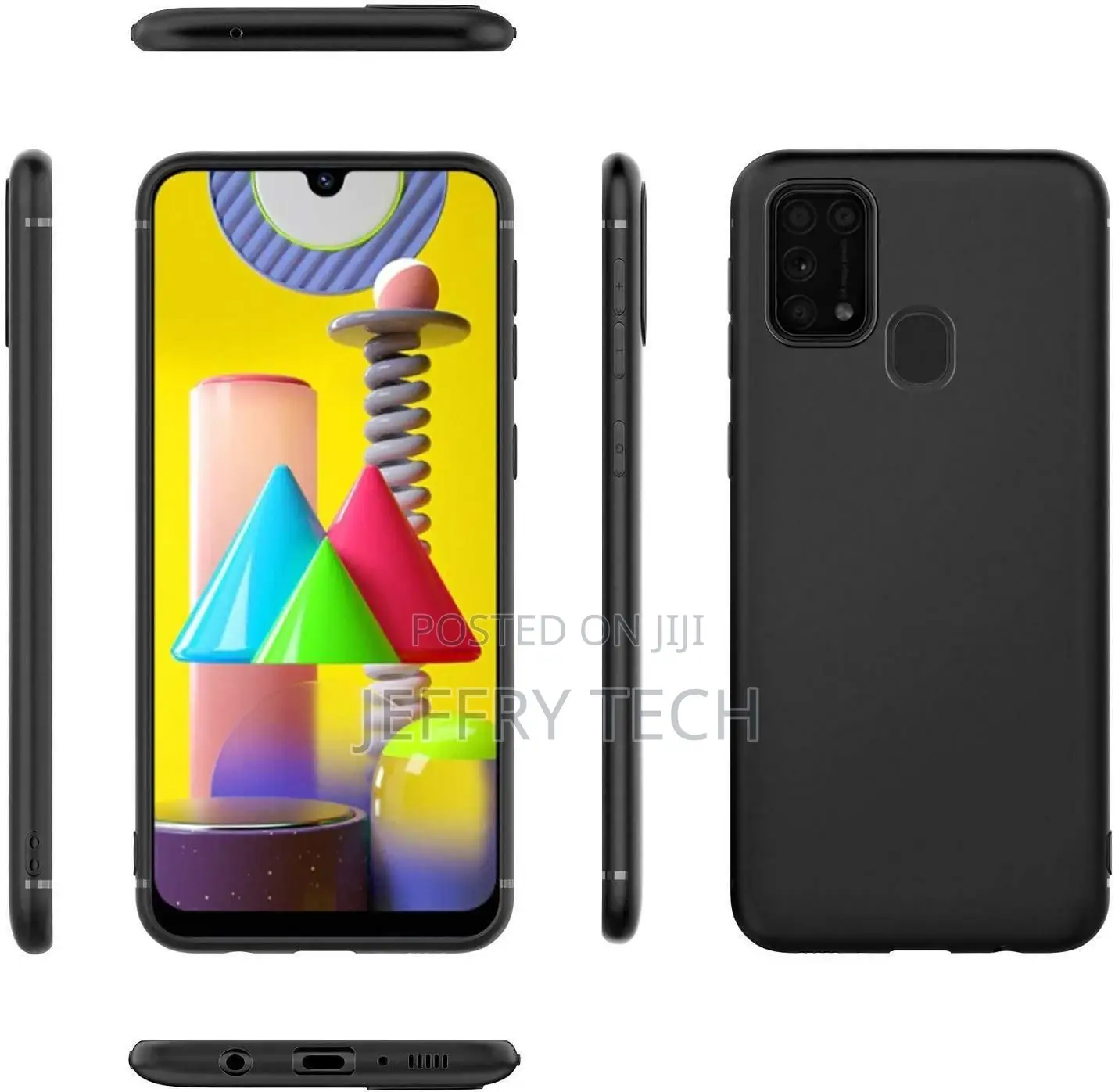 Samsung Galaxy M31 Case, M315F, Matte Black Shockproof TPU G