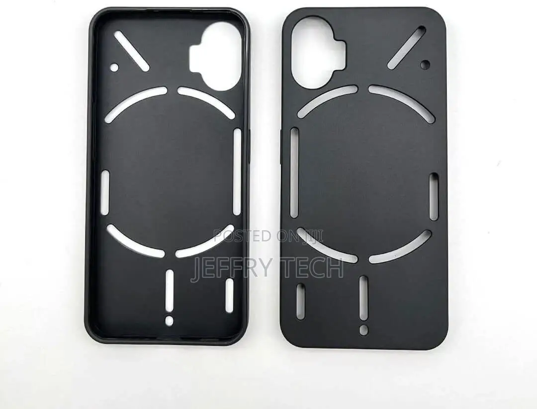 Nothing Phone (1) Case, Matte Black Shockproof Silicone Gel