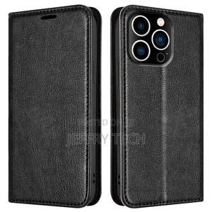 Apple iPhone 14 13 Pro Max Mini Case, Real Vintage Leather W - thumbnail 2