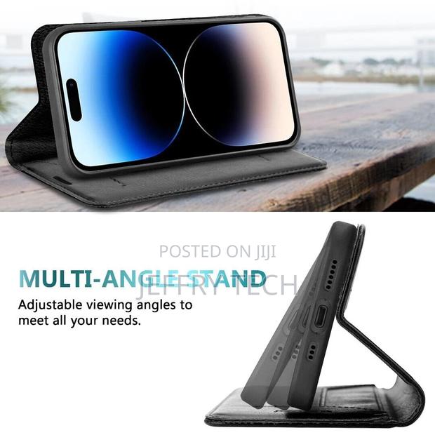 Apple iPhone 14 13 Pro Max Mini Case, Real Vintage Leather W - thumbnail 4