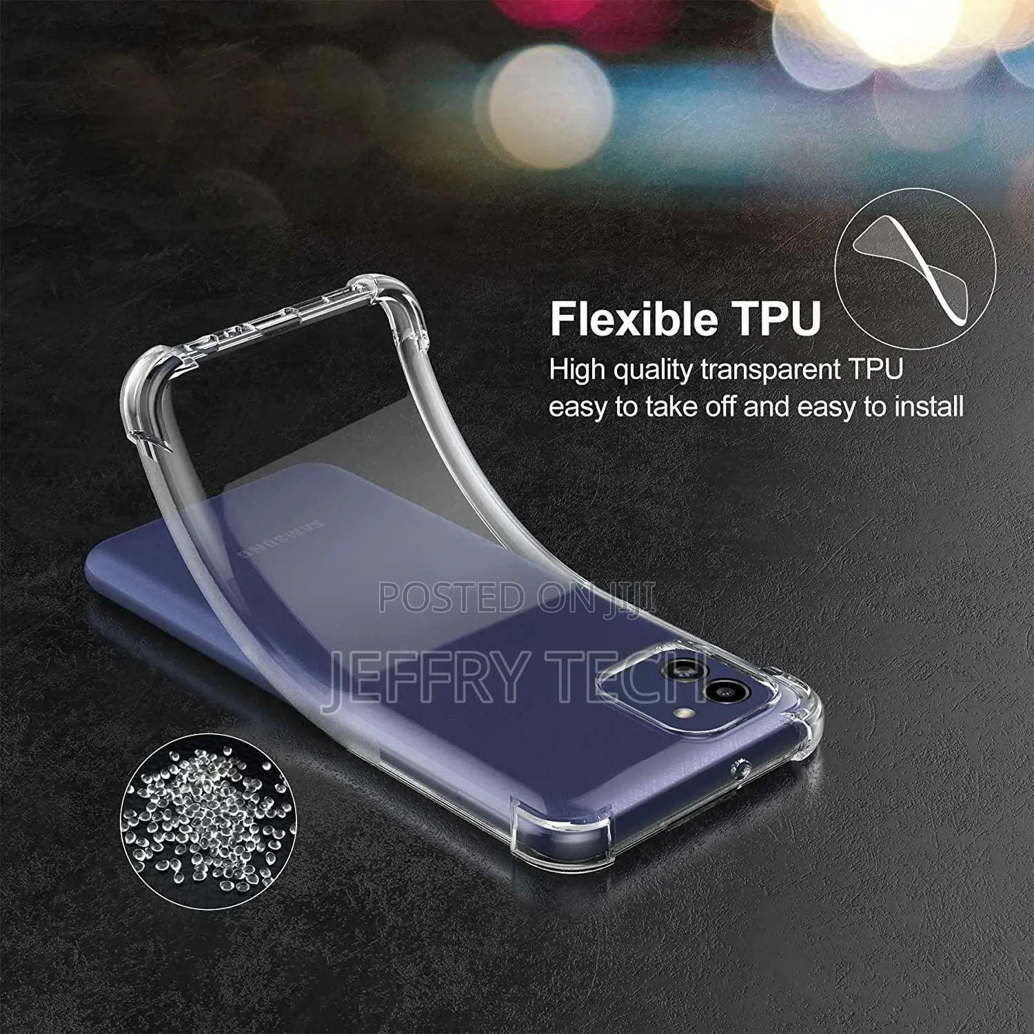 Samsung Galaxy A03 2022 Case Clear Shockproof Gel Phone Cove
