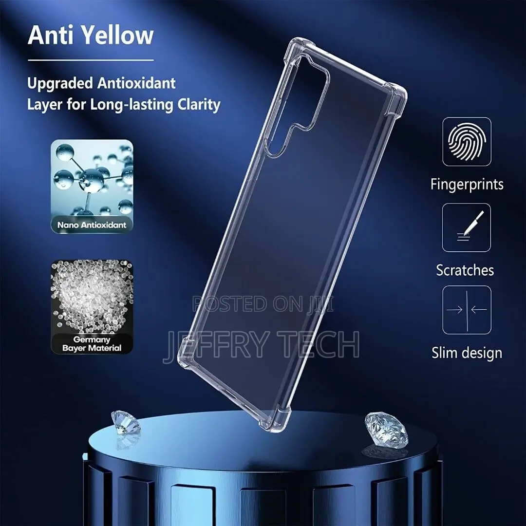 Samsung S24 S23 FE Ultra S22 S21 Case, Clear Silicone Shock