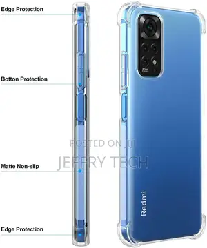 Xiaomi Redmi Note 11 4G Case, Slim Clear Silicone Shockproof