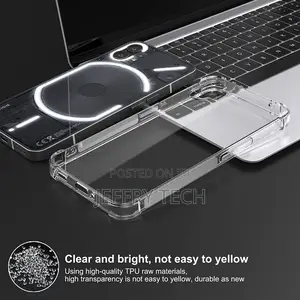 Nothing Phone 1 Case, Slim Clear Silicone Gel Phone Cover +