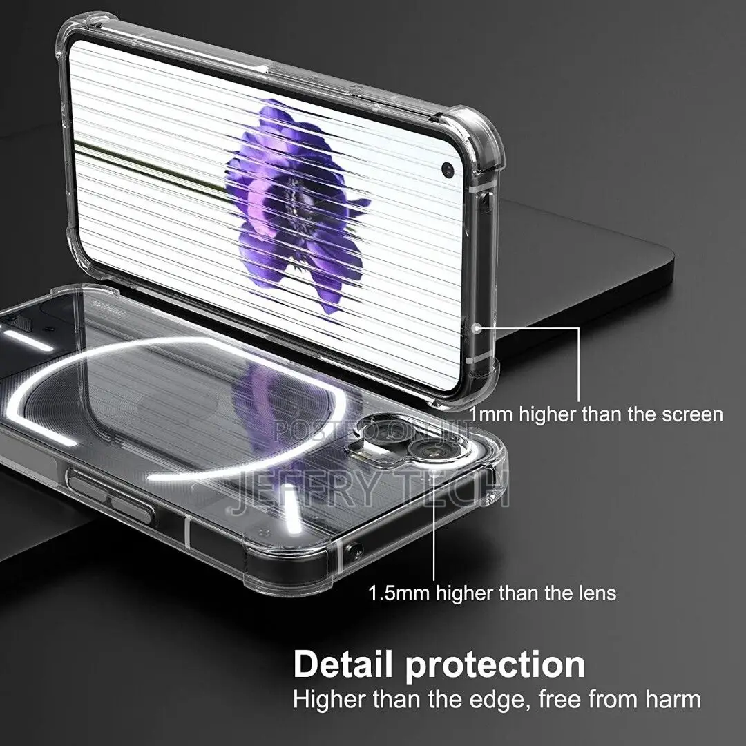 Nothing Phone 1 Case, Slim Clear Silicone Gel Phone Cover +