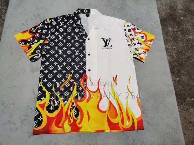 Designer Quality Bulls Palm Angel Drew Lv Mens Beach Shirts.