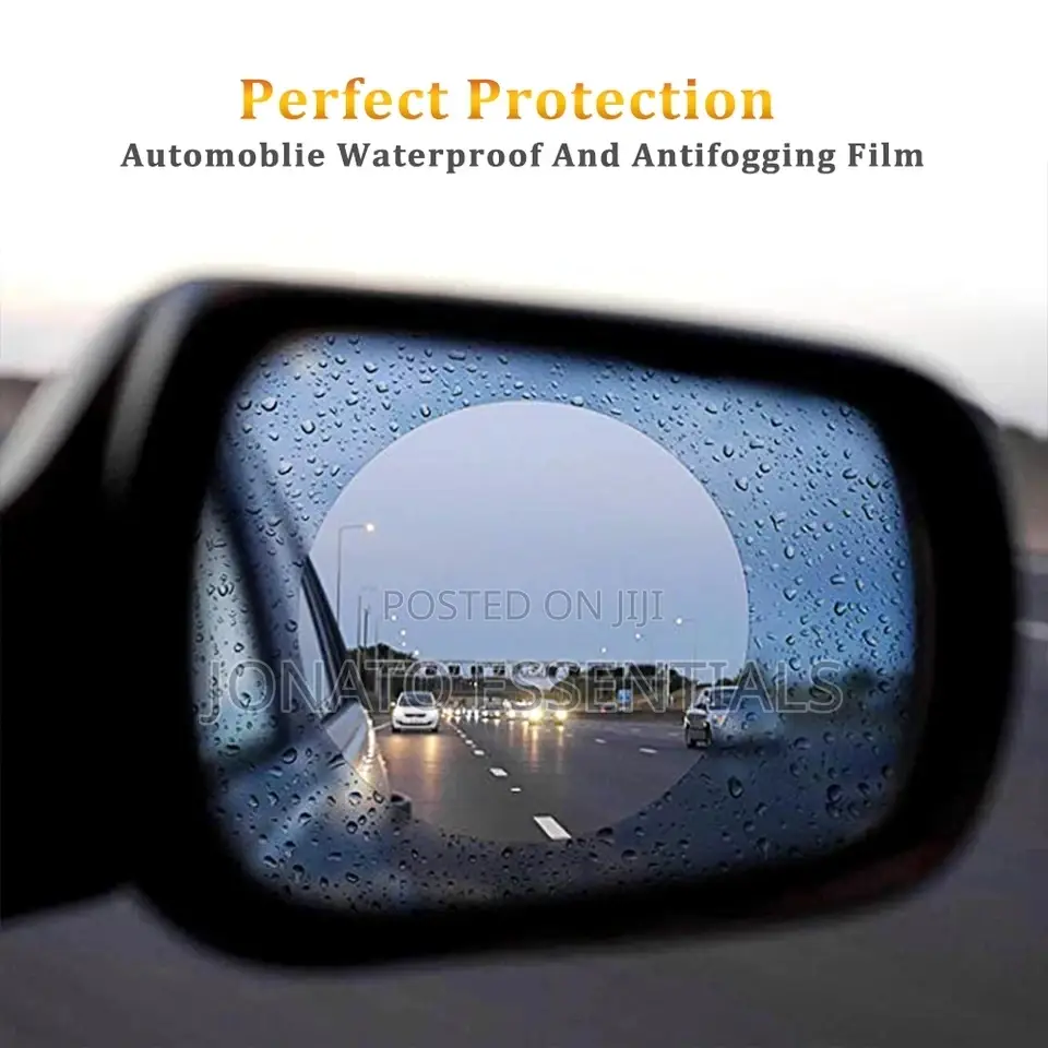 2pc Car Rearview Mirror Rainproof Film Set