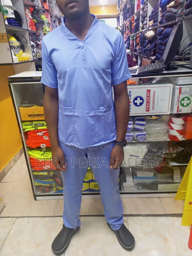 Light Blue Medical Scrubs - main view