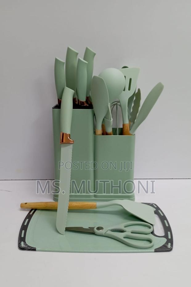 19PC Silicon Spoon Set + Knife Set + Bamboo NOW AVAILABLE* - main view