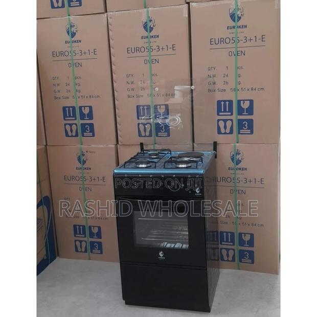 50×55 Euroken 3+1 Standing Cooker With Electric Oven Cooker