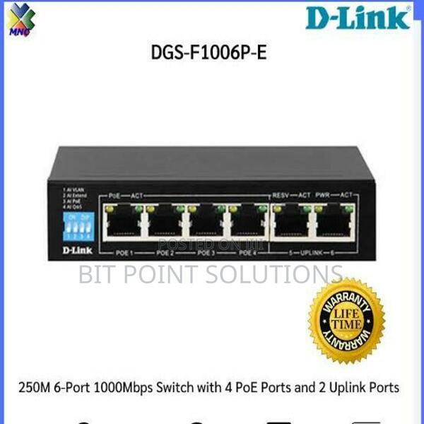 D-Link 250m 6-Port 1000mbps Switch (Dgs-F1006p-E)