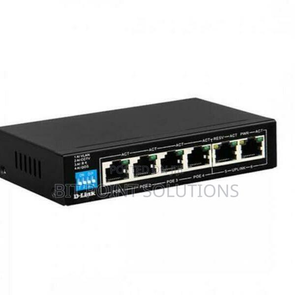 D-Link 6port Switch With 4poe , 2uplink Ports (Dgs-F1006p-E