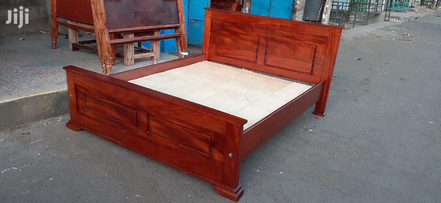 5by6 Pure Mahogany Bed/Mahogany Bed/Hardwood Beds in Ziwani/Kariokor
