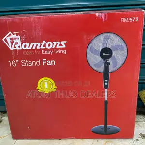 RM 572 Ramtons Black Standing Fan -3speed