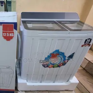 White Icona 12.5kg Twin Tub Top Load Washing Machine