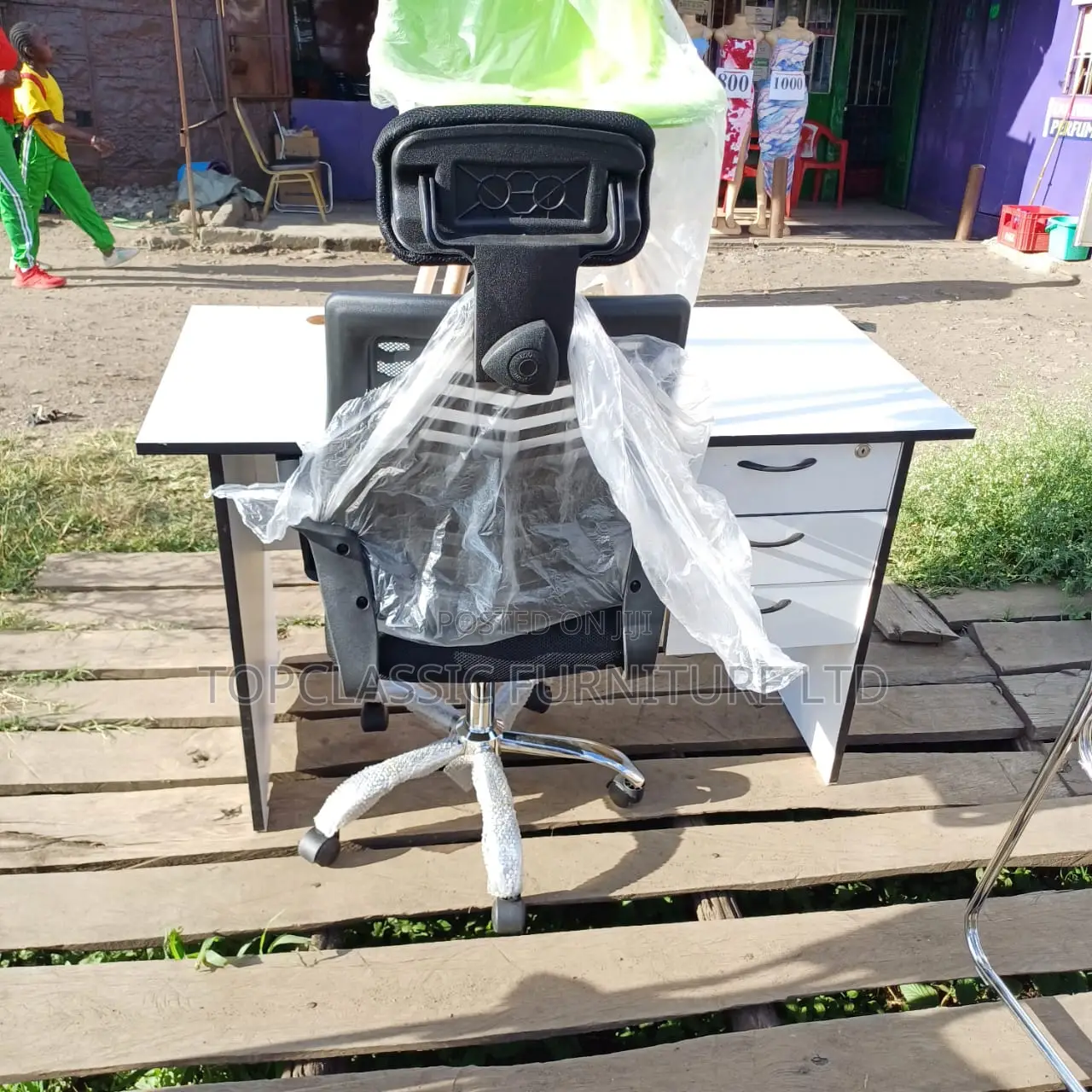 Office Desk+Headrest Chair