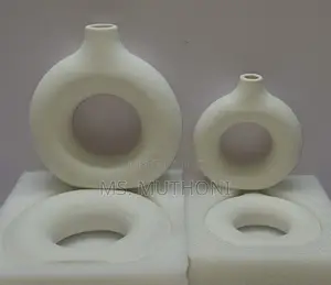 Porcelain Ceramic 2in1 Elegant Decor Donut Flower Vases