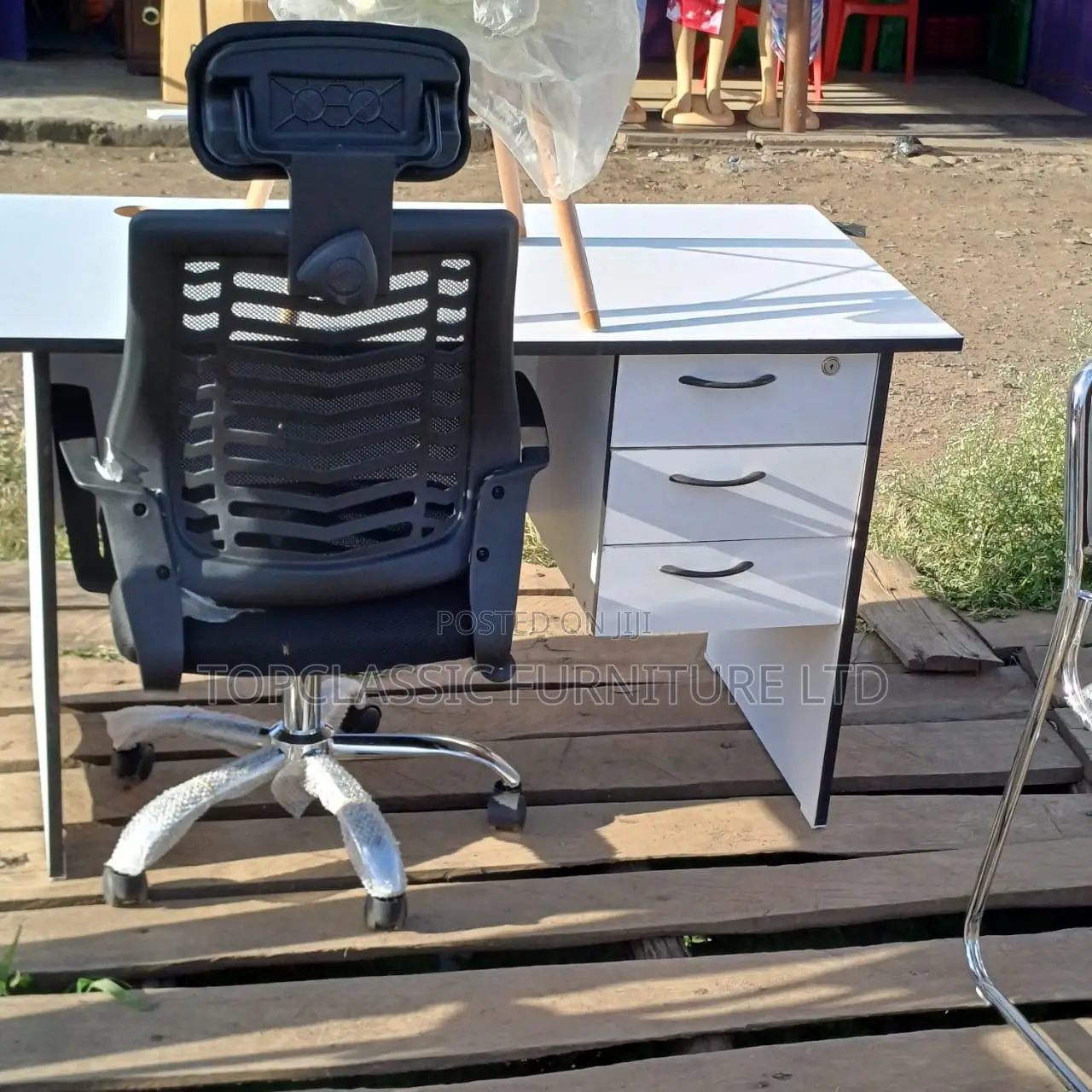 Office Desk+Headrest Chair